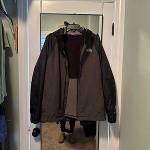 The North Face Women’s Charcoal and Black Rain Jacket